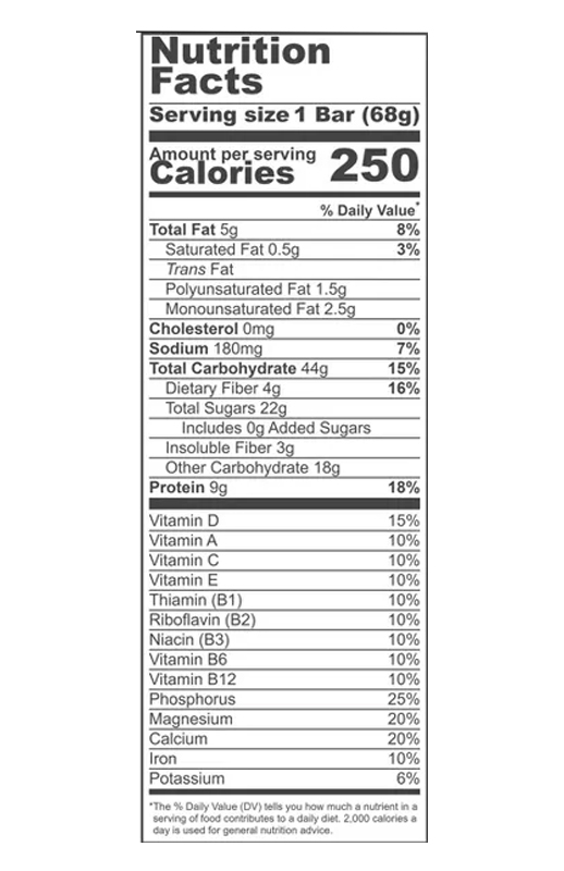 Clif Bar Blueberry Crisp Energy Bar 2.4 oz additional information