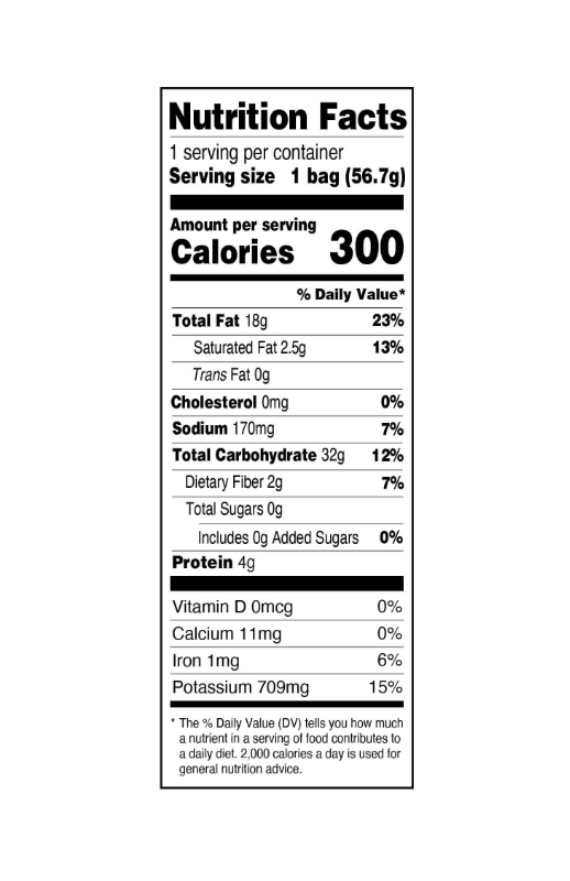 Dirty Potato Chips Sea Salted 2 oz  additional information