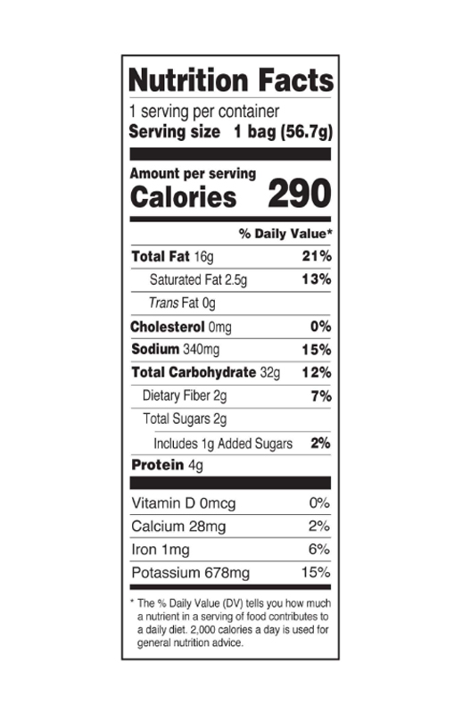 Dirty Potato Chips Sour Creame & Onion 2 oz additional information
