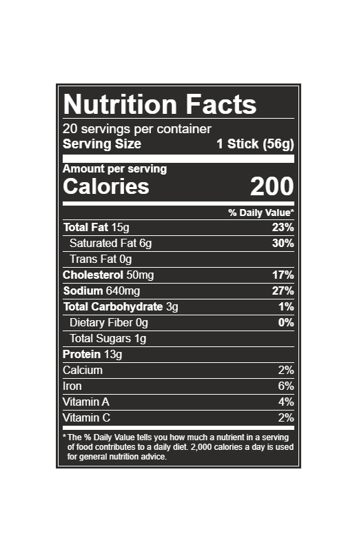FATTY Jalapeno Smoked Meat Stick 2 oz additional information