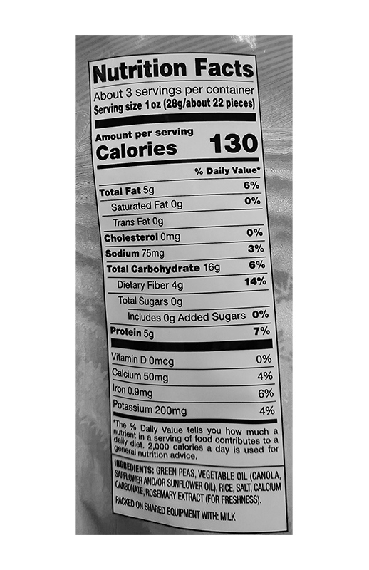Harvest Snaps Lightly Salted Green Pea Snack Crisps 3.3 oz additional information