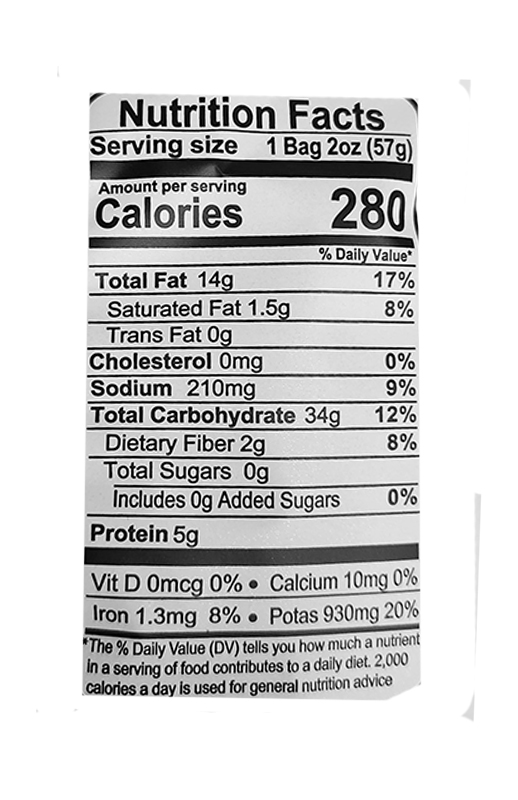 Classic Sea Salt Potato Chips 2 oz additional information