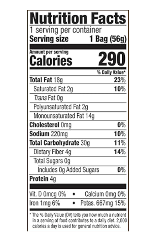 Kettle Brand Sea Salt Potato Chips 2 oz additional information