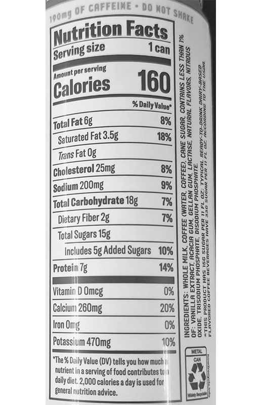 LA Colombe Vanilla Draft Latte Cold Brew with Milk 11 fl oz additional information