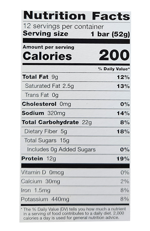 RXBAR Peanut Butter Chocolate Protein Bars 1.8 oz additional information