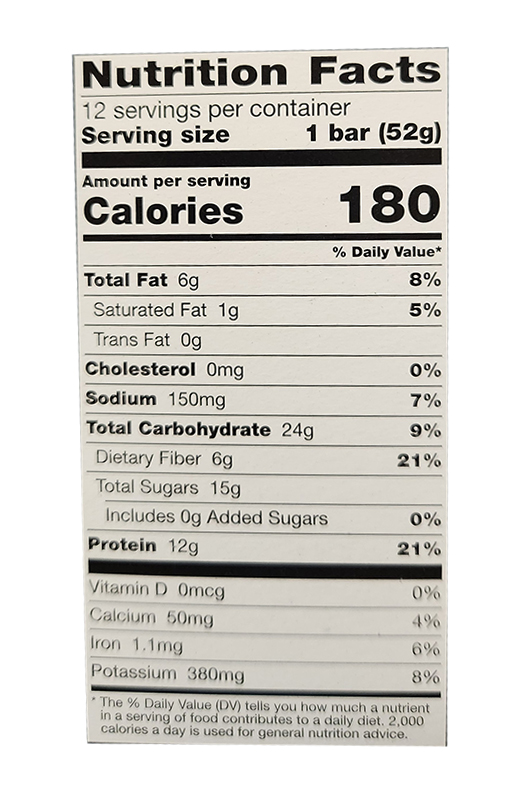 RXBAR Blueberry Protein Bars 1.8 oz additional information