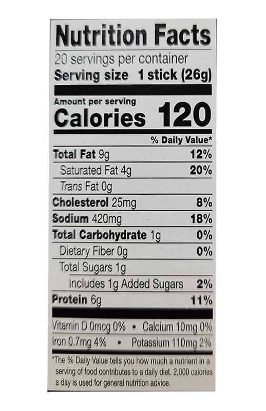 Jack Link's 100% Beef Stick Protein Original 0.92 oz additional information