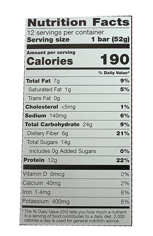 RXBAR Strawberry Protein Bar 1.8 oz additional information