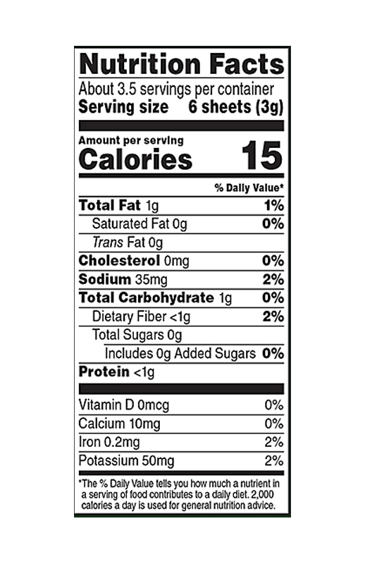 Bibigo Sea Salt Seaweed 0.35 oz additional information