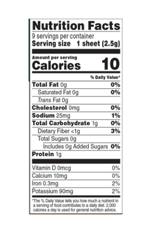 Bibigo Organic Seaweed Wraps 0.82 oz additional information