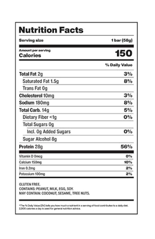 Salted Peanut Butter Protein Bar 2.05 oz additional information