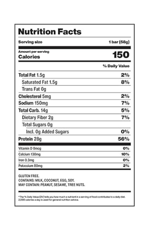 Blueberry Pie Protein Bar 2.05 oz additional information