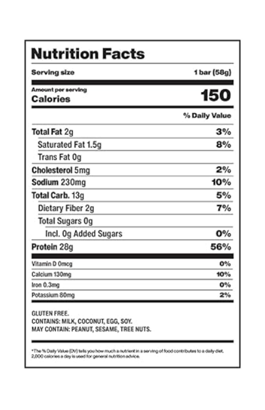 Cake Batter Protein Bar 2.05 oz additional information
