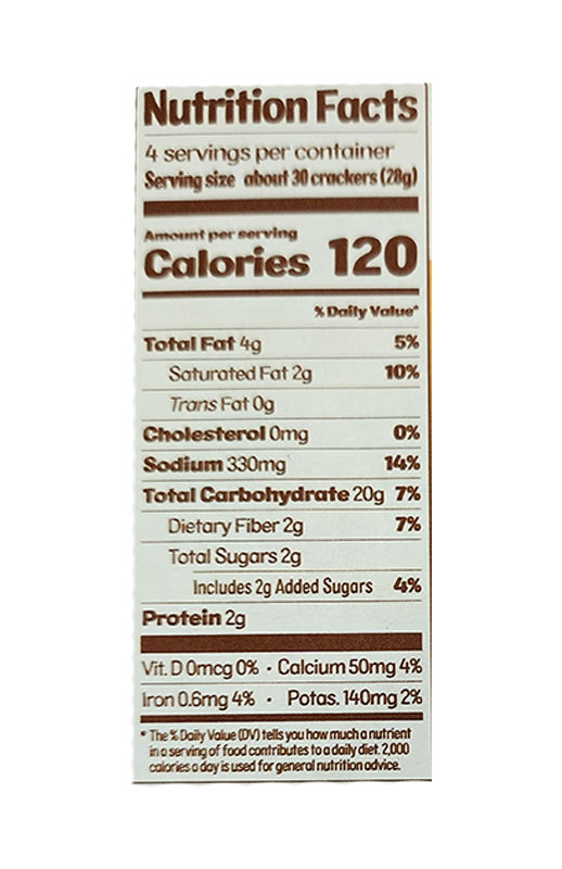 Cheddar Cauliflower Crackers 4 oz additional information