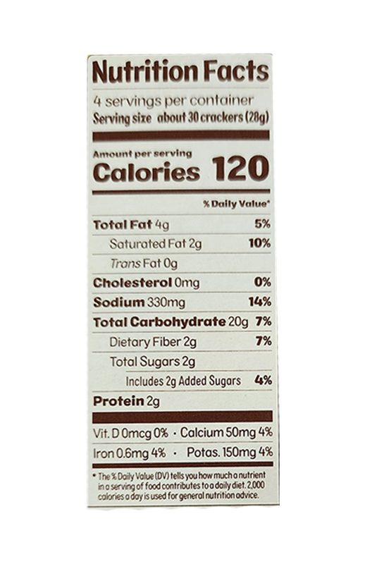 Sea Salt Cauliflower Crackers 4 oz additional information