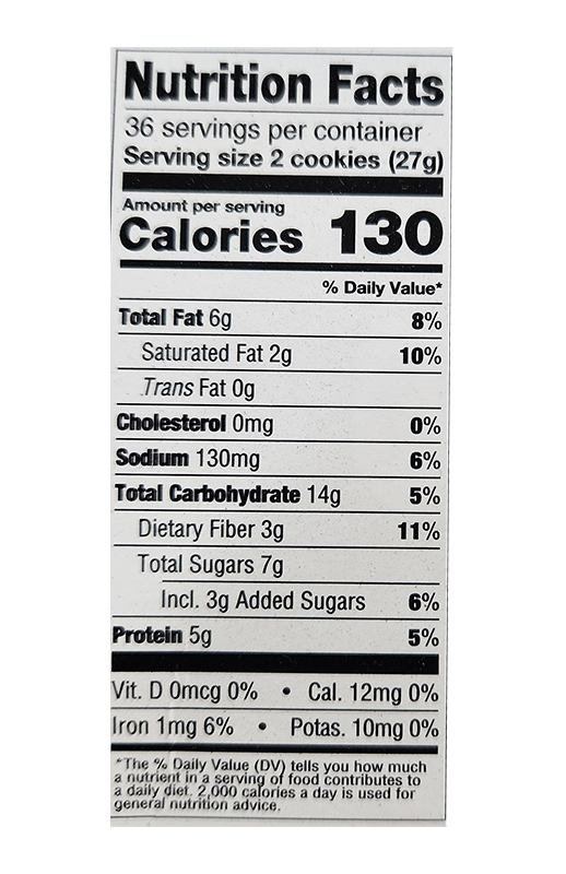 Sandwich Cookies Vanilla 2.86 oz additional information
