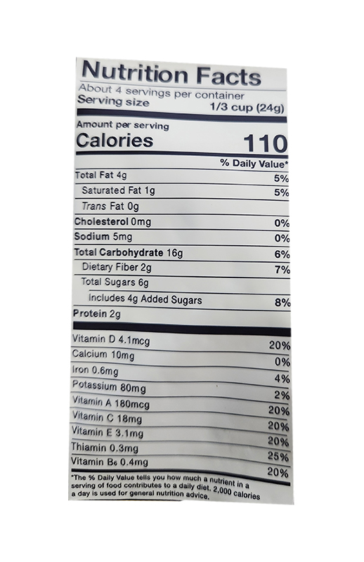 Chocolate Banana Granola Minis 3.5 oz additional information