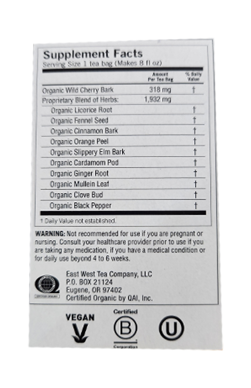 Throat Comfort Herbal Tea 1.27 oz additional information