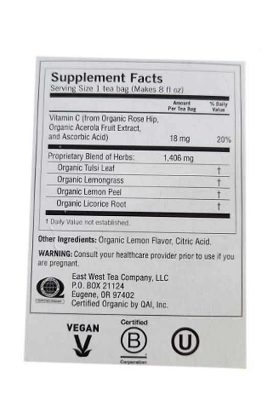 Sweet Lemon Everyday Immune Tea 1.12 oz additional information