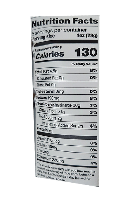 BBQ Potato Snack 5 oz additional information
