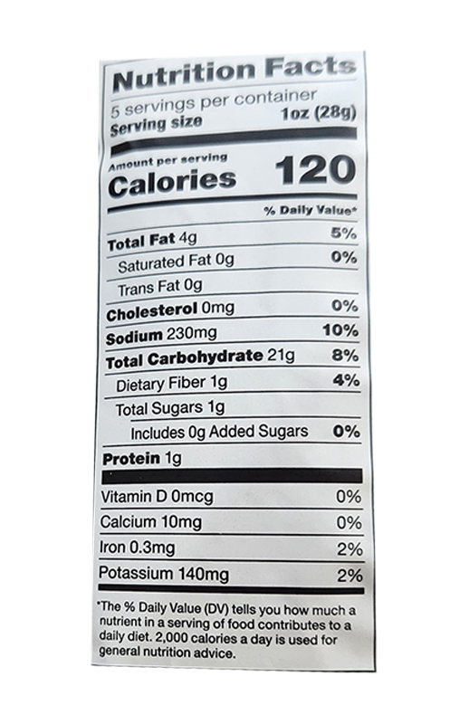 Sea Salt & Vinegar Potato Snacl 5 oz additional information