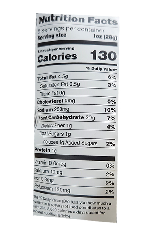 Nacho Potato Snack 5 oz additional information