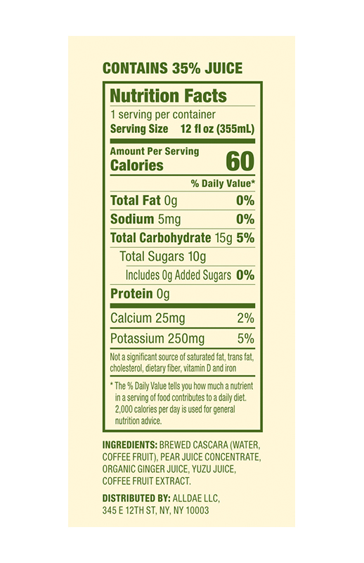 Ginger Yuzu 12 fl oz additional information