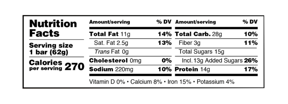 Snickerdoodle Protein Bar  2.2 oz additional information