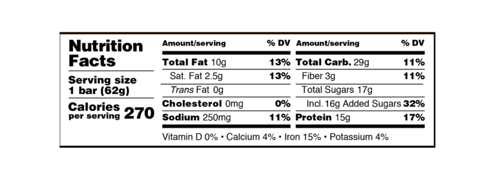 Peanut Butter Cup Protein Bar 2.2 oz additional information