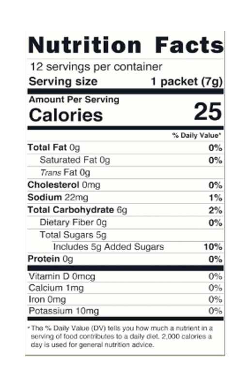 Blueberry Lemonade - Single Serving Packet 0.25 oz additional information