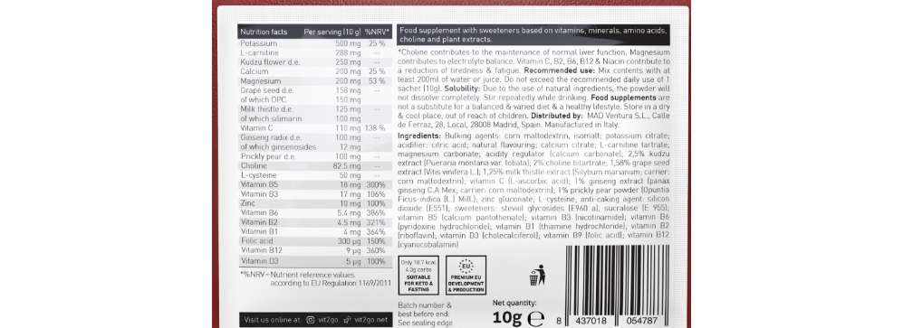 Drink Recovery Powder Mix Box – 10 Counts additional information