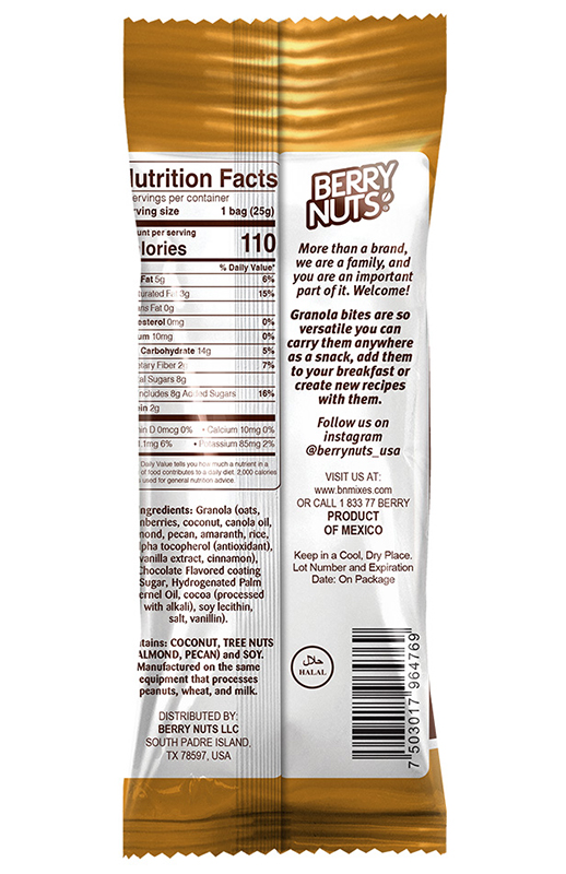 Granola Bites with Chocolate Coating 0.88 oz additional information