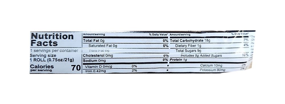 Fruit Punch Fruit Rolls 0.75 oz additional information