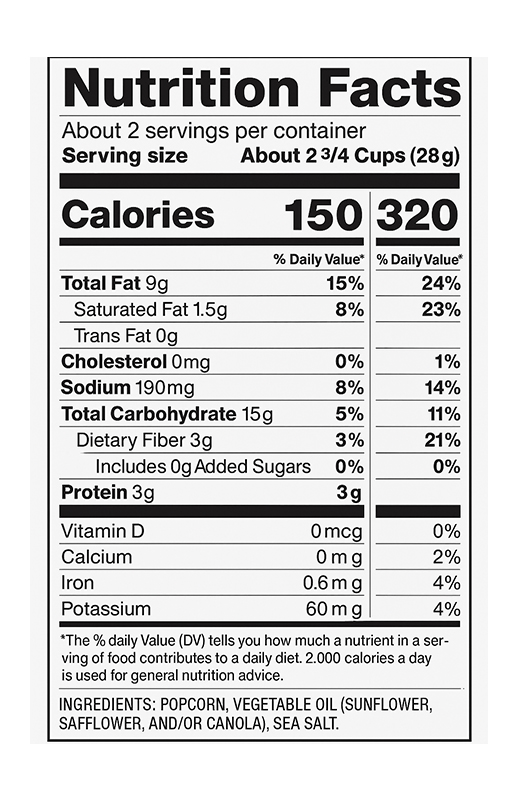 Popcorn Indiana Crispy & Savory Sea Salt 2.1 oz additional information