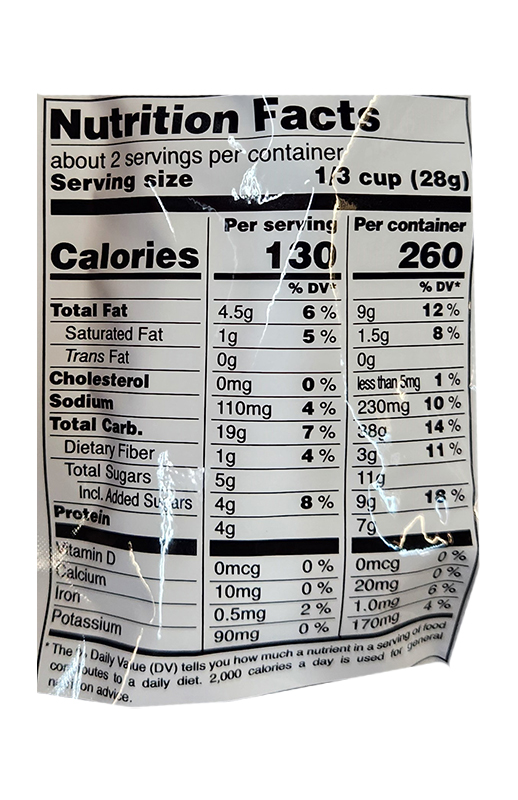 Roasted Nuts Snack Assortment 2.46 oz additional information