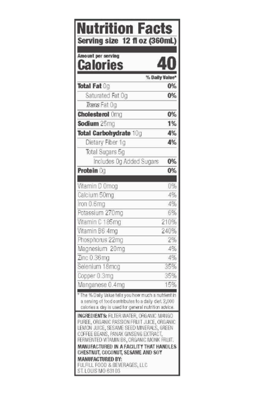 Karviva Energy Juice – Mango & Passion Fruit 12 fl oz additional information