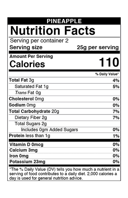 Pineapple Vacuum Cooked Chips 1.75 oz additional information