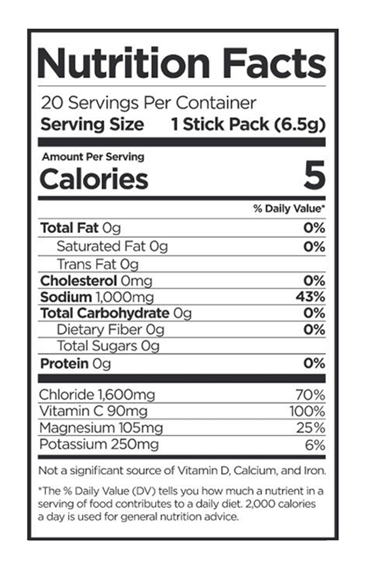 Orange - Zero Sugar Electrolyte Hydration Mix 0.23 oz additional information