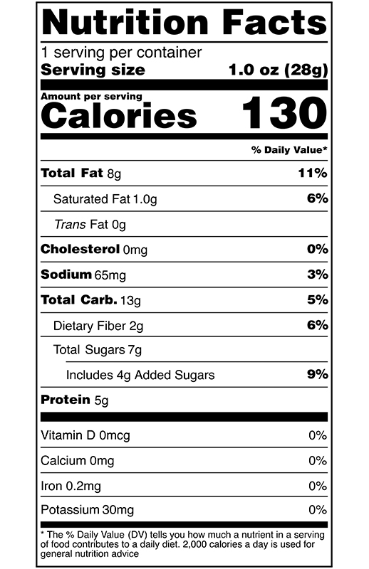 Peanut Butter Honey Life Changing Bar 1 oz additional information