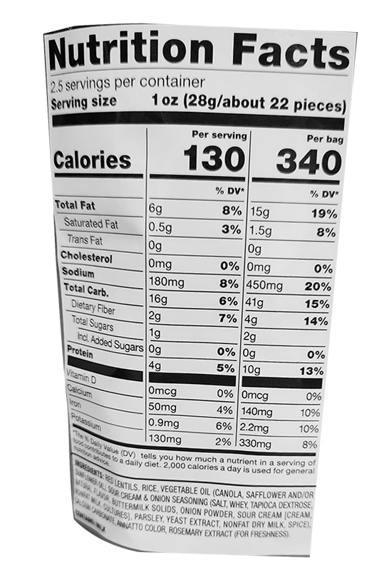 Crunchy Loop/Sour Cream & Onion 2.5 oz additional information