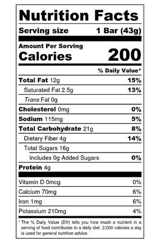 Astonishing Almond Butter Vanilla Organic Energy Bar 1.52 oz additional information