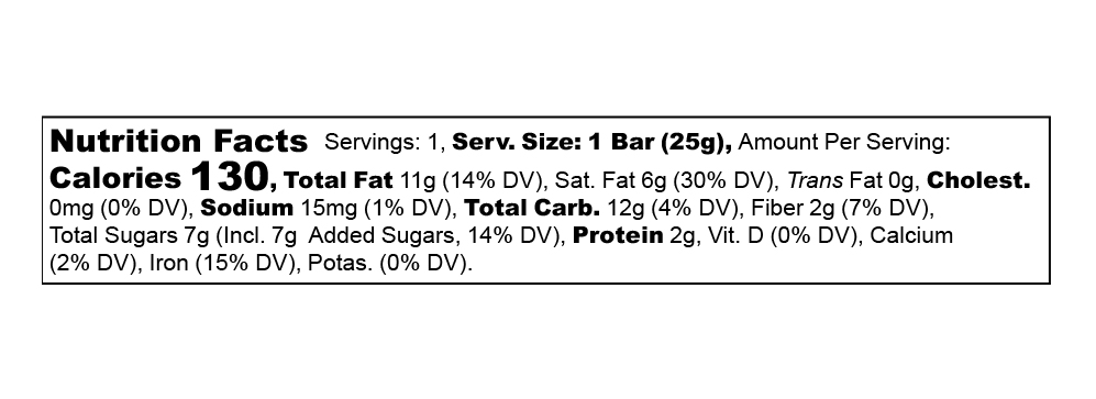 Honeycomb Toffee Mini Bar 0.88 oz additional information