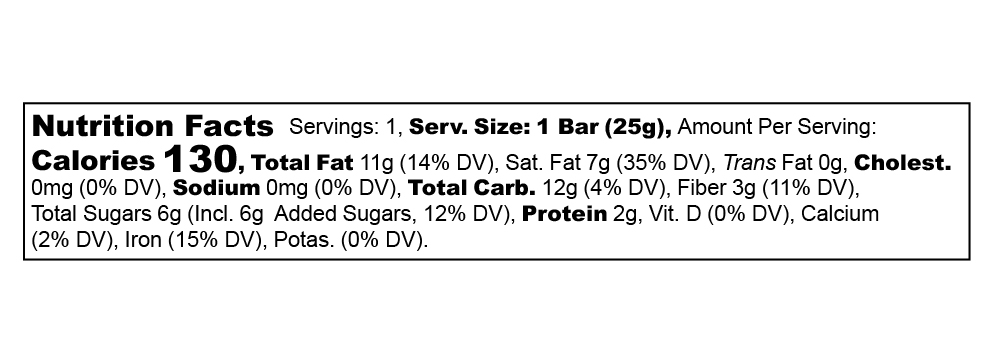 S'mores Mini Bar 0.88 oz additional information