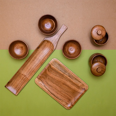 Wooden Dinner & Tableware Set image