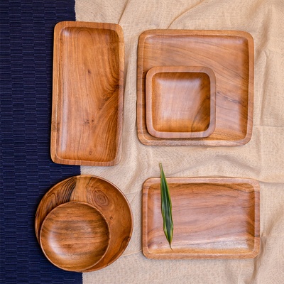 Handcrafted Wooden Tableware Combo image