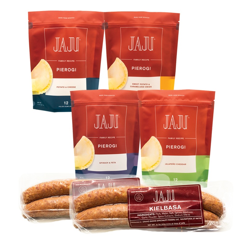 4 Dozen Pierogi Variety plus Smoked Kielbasa Bundle image