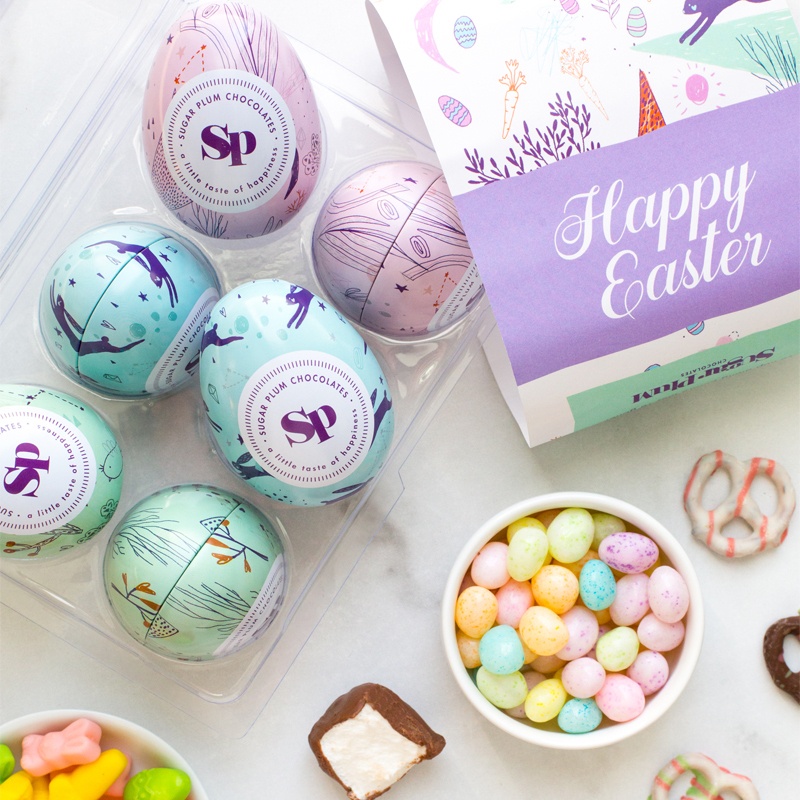 Set of 6 Easter Egg Tins SnackMagic Build your own 100 Custom