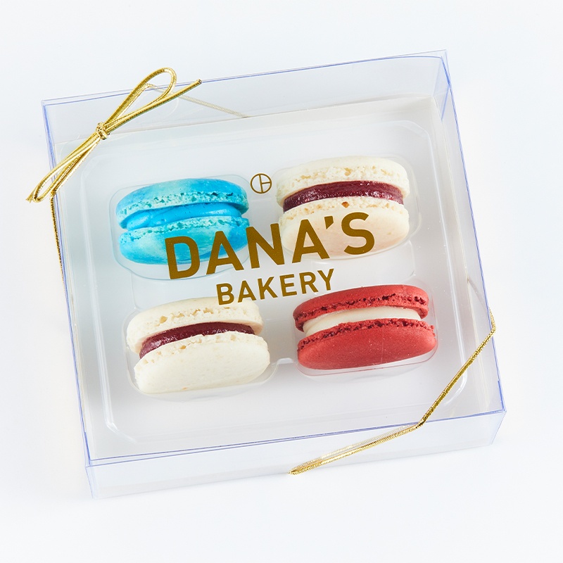 Box of Red White and Blue Macarons (4) image