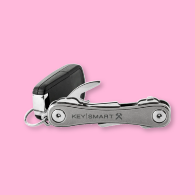 KeySmart Rugged Compact Key Holder - Titanium | SnackMagic
