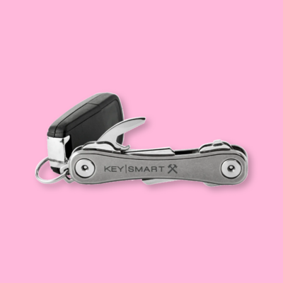 KeySmart Rugged Compact Key Holder - Titanium, SnackMagic